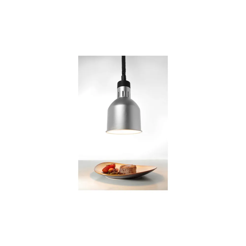 Lampa caldura cilindrica, argintie, 250W, cablu reglabil [2]