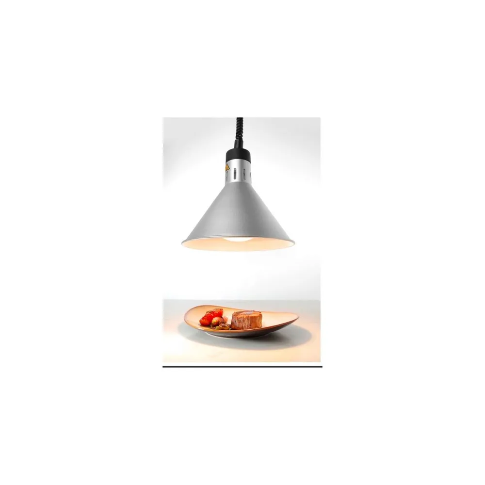 Lampa caldura conica, argintie, 250W, cablu ajustabil [1]