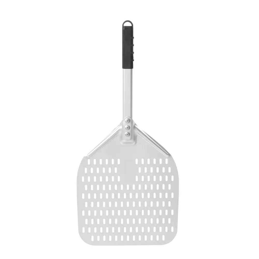 Accesorii - Lopata pizza patrata perforata, 305x660 mm, maner scurt