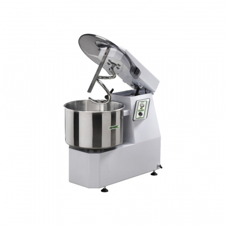 Patiserie - Cofetarie - Malaxor cu spirală, bol fix și cap rabatabil, 38 kg, 400V, 1,5/1,1 kW, 2 viteze, 38FN