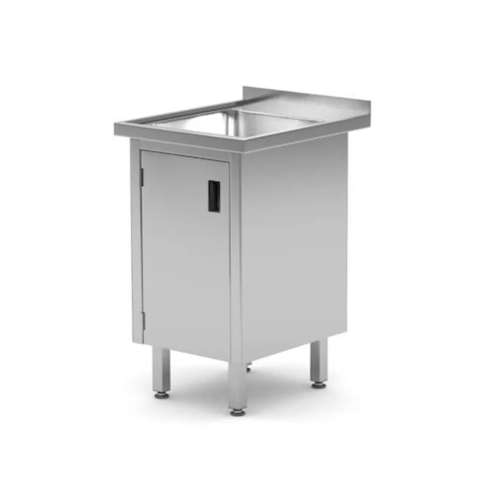Spalatoare inox cu 1 cuva - Masa chiuveta cu dulap sudata, 50x60x85 cm