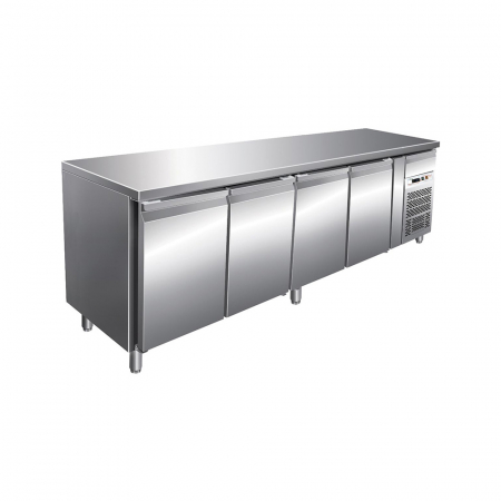 Echipamente Frigorifice - Masa congelare inox 4 usi si agregat lateral, GN1/1, 553 litri, -18-22°C