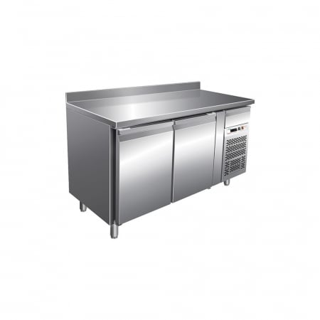 Mese reci - Masa rece 2 usi cu agregat lateral si rebord, GN1/1, 282 litri,