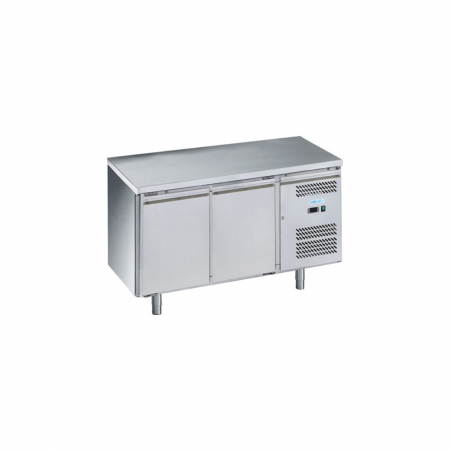 Dulapuri congelare profesionale - Masa congelare inox cu 2 usi si agregat lateral, 282 litri, GN1/1, -18-22°C FORCOLD