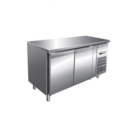 Mese congelare - Masa congelare inox cu 2 usi si agregat lateral, GN1/1, 282 litri, -18-22°C