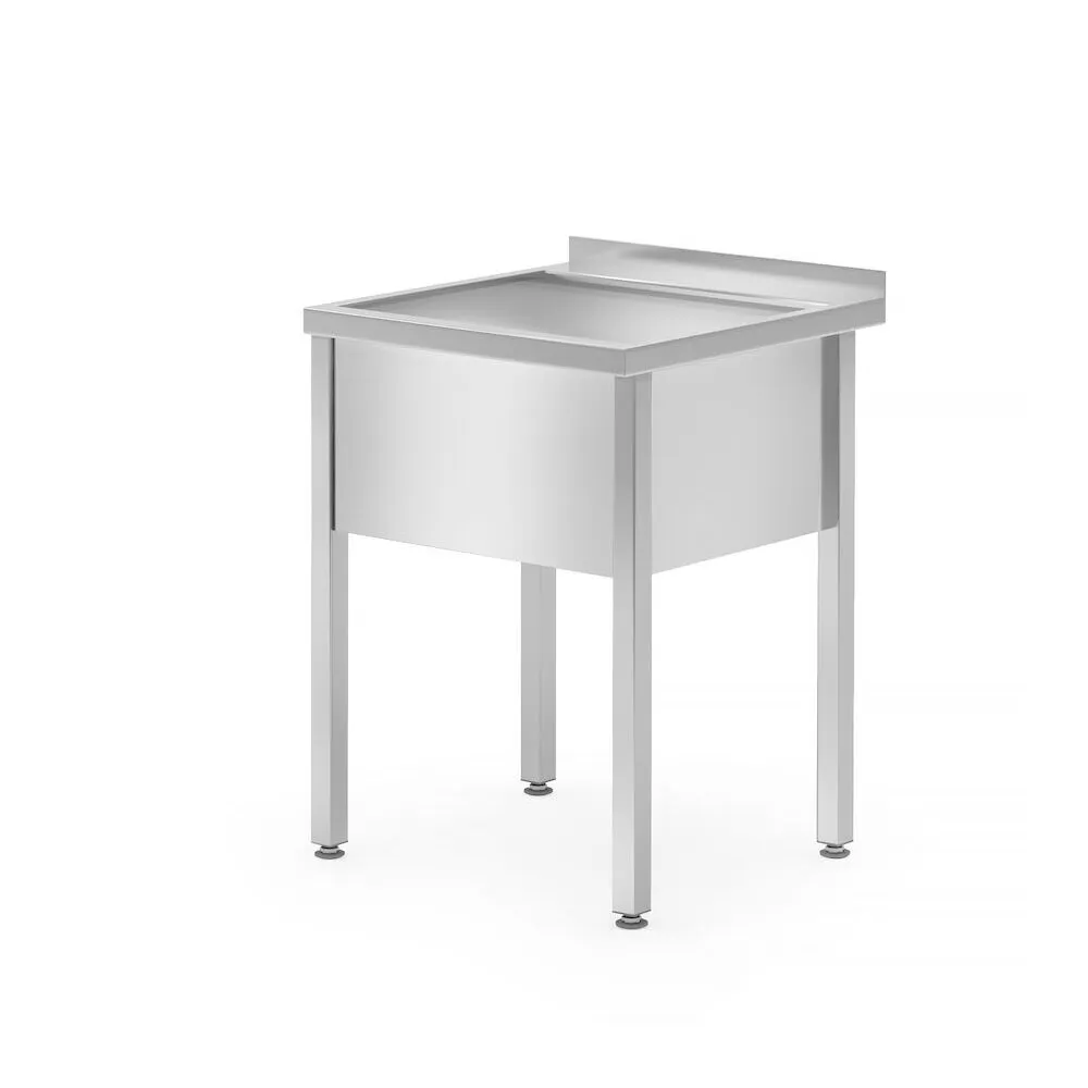 Spalatoare inox cu 1 cuva - Masa cu chiuveta, sudata, inox, 60x60x85 cm