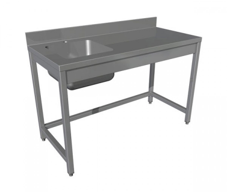 Mese cu spalator fara polita - Masa de inox cu spalator si cuva pe stanga, latimea 700 mm