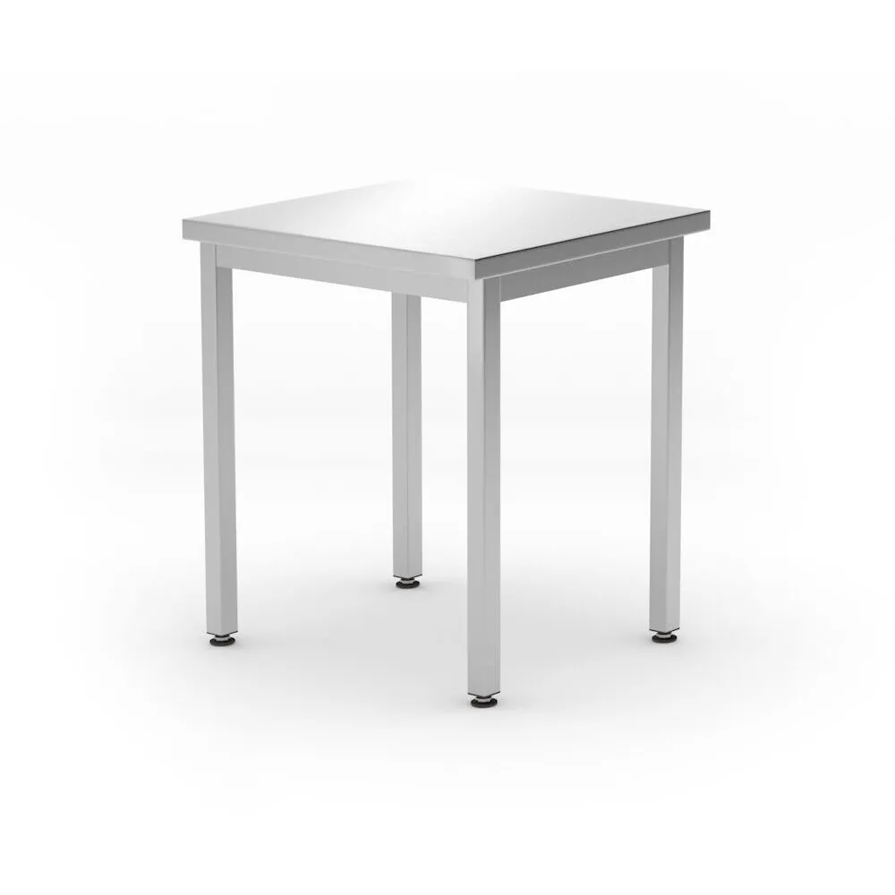 Mese de lucru inox - Masa de lucru centrala Budget Line, inox, 600x600x850mm