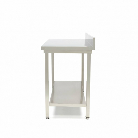 Masa de lucru din inox 1000x600 mm cu polita si rebord demontabila [5]
