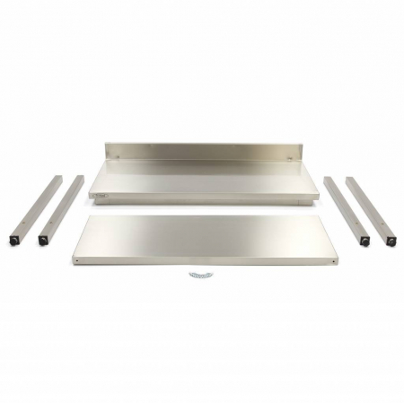 Masa de lucru din inox 1600x700 mm cu polita si rebord demontabila [3]