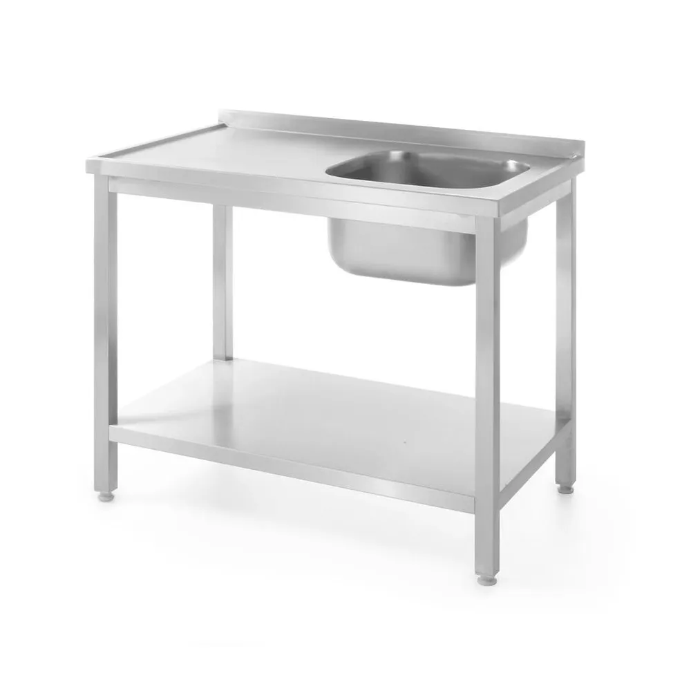 Mese intrare - Masa de lucru inox cuva stanga, 1000x600x850 mm