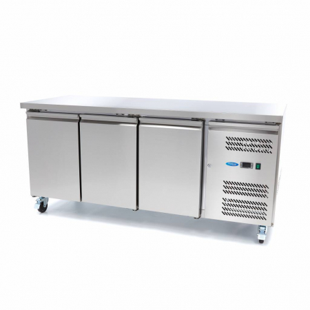 Masa frigorifica cu 3 usi, agregat laterat si roti, 465L, 350W [1]
