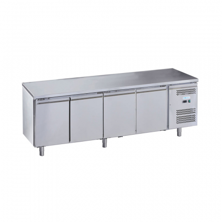 Abatitoare - Masa frigorifica inox 4 usi si agregat lateral, GN1/1, 553 litri, -2+8°C FORCOLD