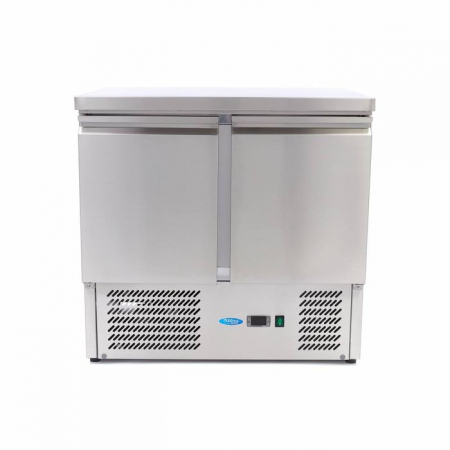 Masa frigorifica inox 90cm cu 2 usi si rafturi reglabile [4]