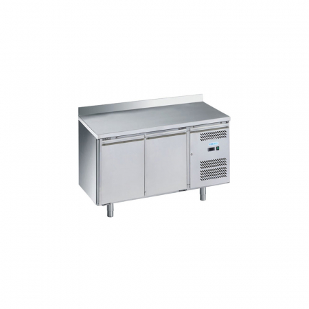 Echipamente Frigorifice - Masa frigorifica inox cu 2 usi cu agregat lateral si rebord, GN1/1, 282 litri, -2+8°C FORCOLD