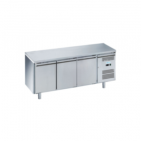 Echipamente Frigorifice - Masa frigorifica inox cu 3 usi si agregat lateral, GN1/1, 417 litri, -2+8°C FORCOLD