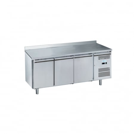 Echipamente Frigorifice - Masa frigorifica inox cu 3 usi si agregat lateral, GN1/1, 417 litri, -2+8°C FORCOLD