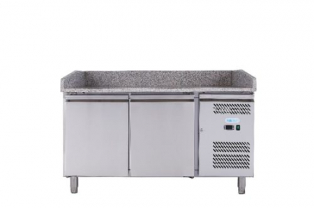 Mese pizza - Masa frigorifica pizza cu 2 usi, racire ventilata, -2+8°C, 390 litri, FORCOLD