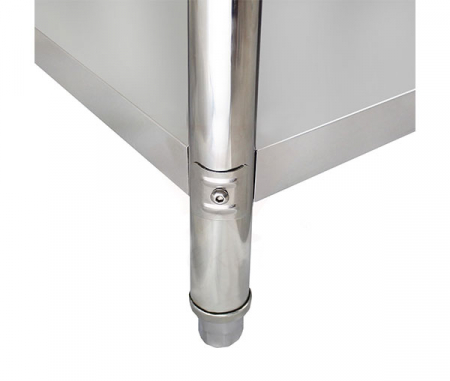 Masa inox 600 mm cu polita demontabila - 2000x600x845h mm BA200 [2]
