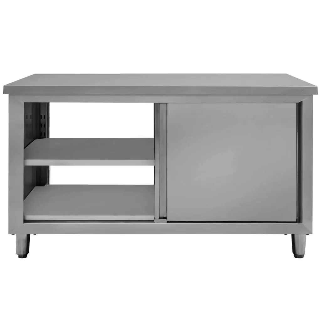Masa inox centrala cu trecere 150x70x85cm [6]