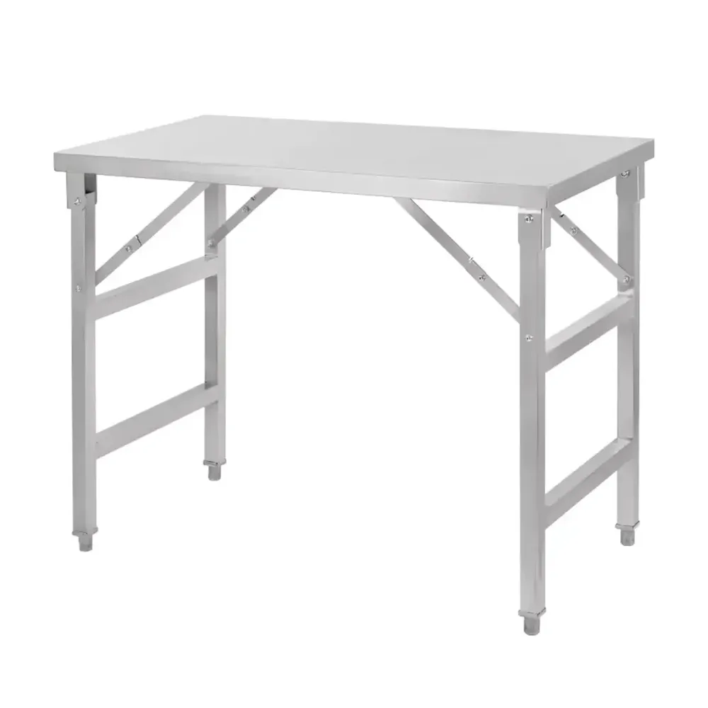 Mese de lucru inox pliabile - Masa inox centrala pliabila 100x60x85cm