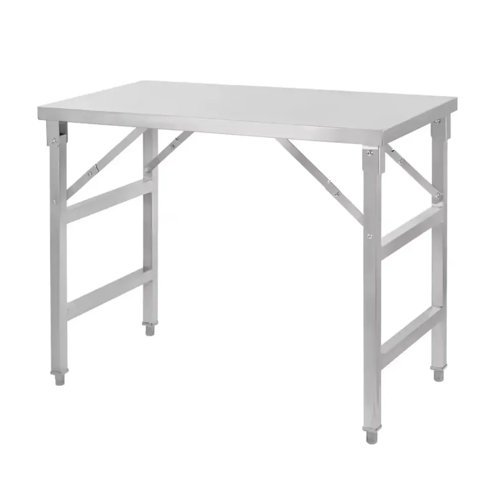 Mese de lucru inox pliabile - Masa inox centrala, pliabila 80x60x85cm
