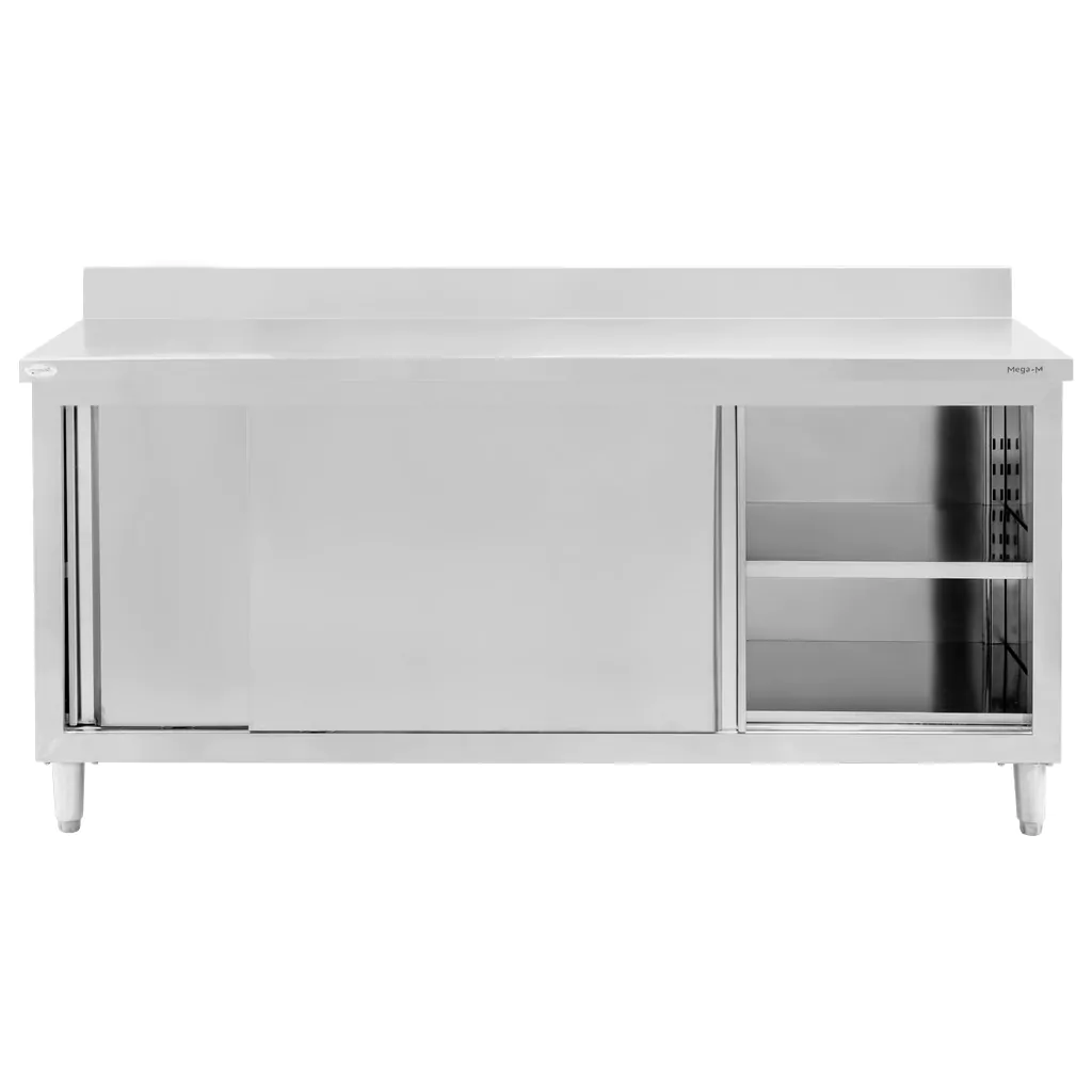 Masa inox perete cu dulap 180x60x85cm [5]