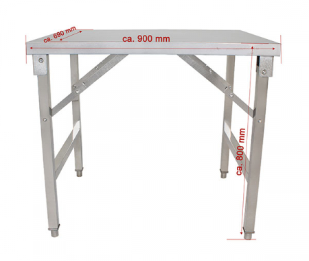 Masa inox pliabila 900x690x800 mm BA90-70K [1]