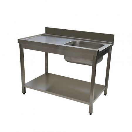 Mese intrare - Masa intrare cu polita si montare pe stanga pentru masina de spalat vase, latime 750 mm