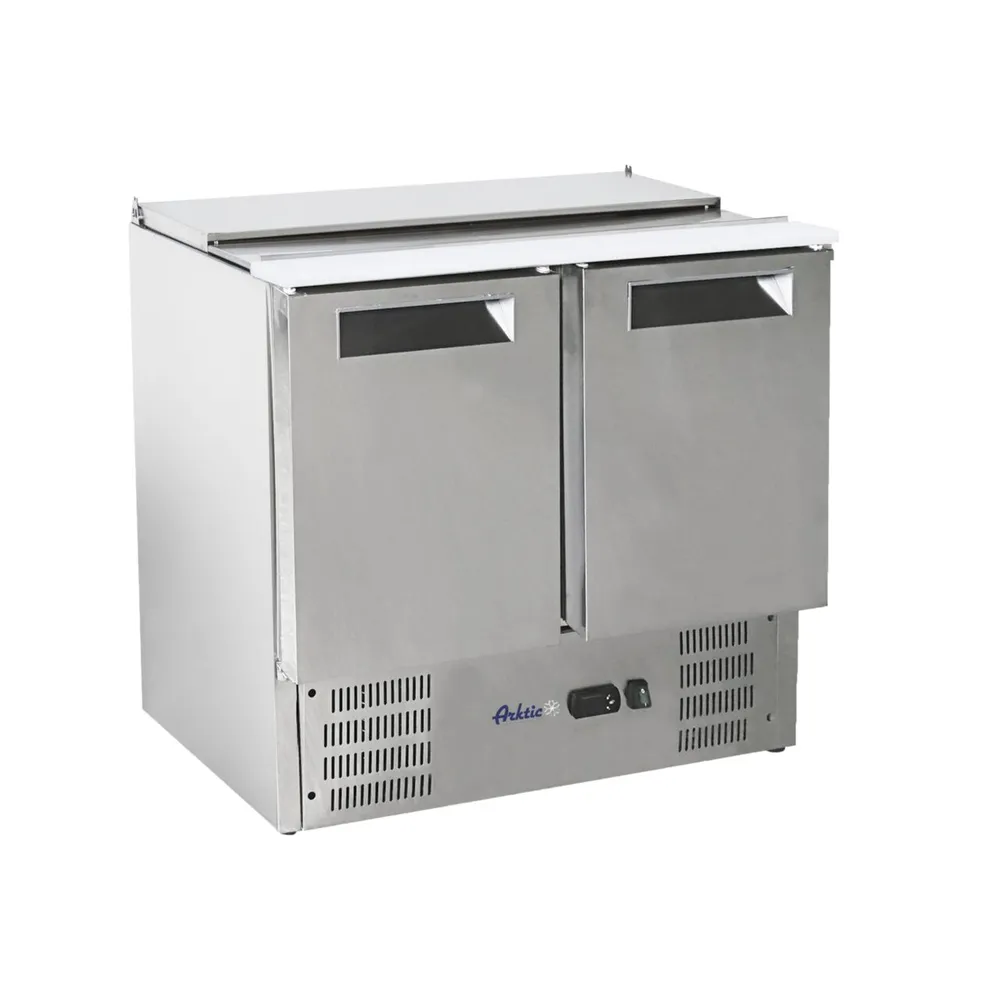 Echipamente Frigorifice - Masa rece 2 usi pentru salata, inox, capac rabatabil