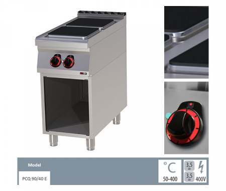Masina de gatit electrica 2 plite patrate cu suport, 2x3,5 kW, linia 900, SPQ90/40E [1]
