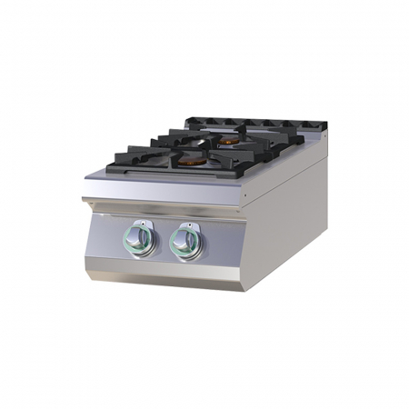 Linia 700 - Masina de gatit gaz cu 2 arzatoare fonta de banc, 4,5+7,5 kW, linia 700, SP704G