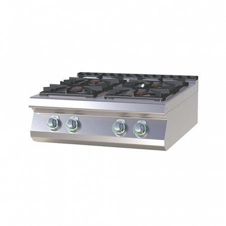 Linia 700 - Masina de gatit gaz cu 4 arzatoare alama de banc, 4+3x8,5 kW, linia 700, SPS708G
