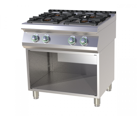 Linia 700 - Masina de gatit gaz cu 4 arzatoare fonta cu suport, 4,5+3x7,5 kW, linia 700, SP780G