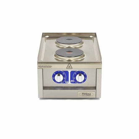 Linia 600 - Masina de gatit electrica cu 2 plite rotunde 2 kW + 1.5 kW, de banc
