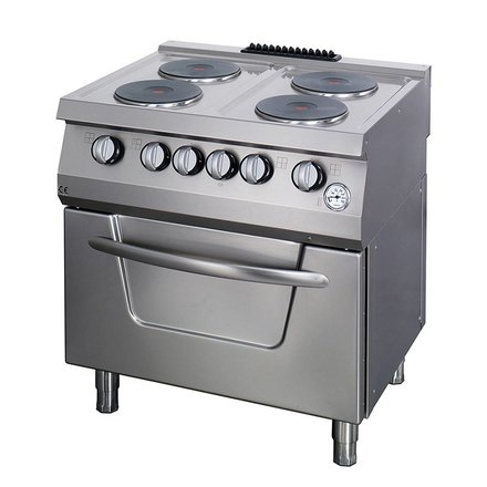 Linia 700 - Masina de gatit electric cu 4 plite si cuptor electric 4 x 2,6 kW + 6 kW, 400V