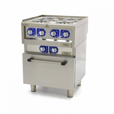Linia 600 - Masina de gatit profesionala 4 arzatoare electrice, cuptor inclus