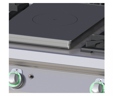 Masina de gatit tip frantuzesc 5 arzatoare de banc, 3x8,5+4+6,6 kW, linia 700, STPS7012G [2]