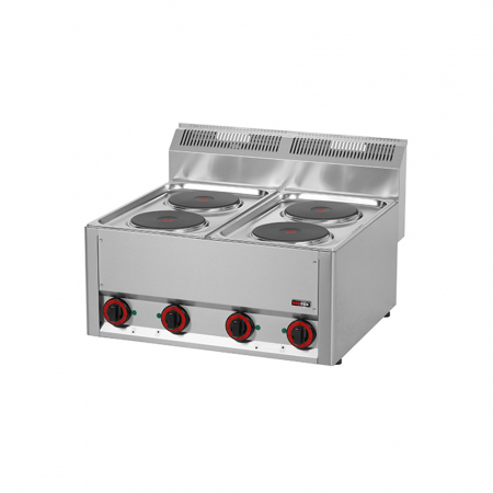 Linia 600 - Masina gatit electrica 4 plite de banc, 4x2 kW, 400V, linia 600, SP60ELS