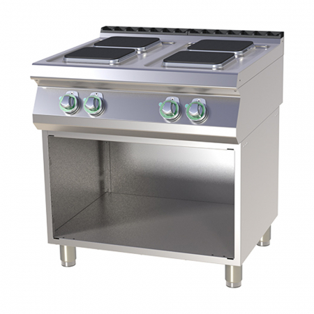 Linia 700 - Masina gatit electrica 4 plite patrate cu suport, 4x2,6 kW, linia 700, SPQ780E