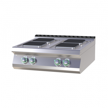 Linia 700 - Masina gatit electrica 4 plite patrate de banc, 4x2,6 kW, linia 700, SPQ708E
