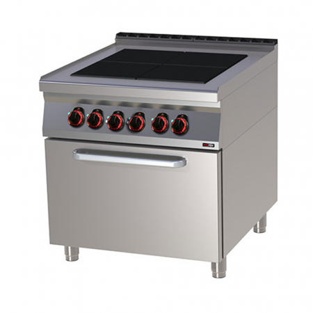 Linia 900 - Masina gatit electrica 4 plite radianta cu cuptor electric convectie GN 1/1, 4x3 kW, linia 900, SPLT90/80-11E