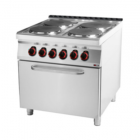 Linia 900 - Masina gatit electrica 4 plite rotunde cu cuptor electric convectie GN 1/1, 4x3,5 kW, linia 900, SPT90/80-11E