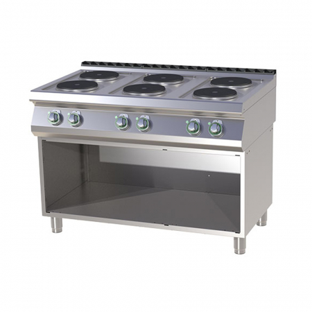Linia 700 - Masina gatit electrica 6 plite rotunde cu suport, 6x2,6 kW, linia 700, SP7120E