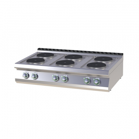 Linia 700 - Masina gatit electrica 6 plite rotunde de banc, 6x2,6 kW, linia 700, SP7012E