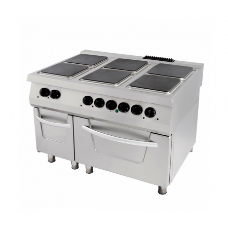 Linia 900 - Masina gatit electrica cu 6 plite patrate si cuptor, 30 kW, 400V, linia 900