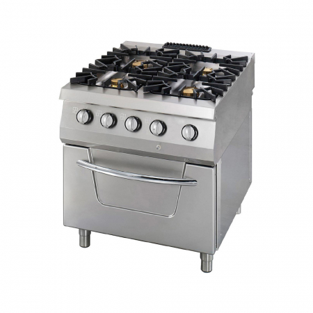 Masina gatit pe gaz cu 4 plite patrate 2x6 + 2x10 kW si cuptor electric 8 kW, linia 900 [1]