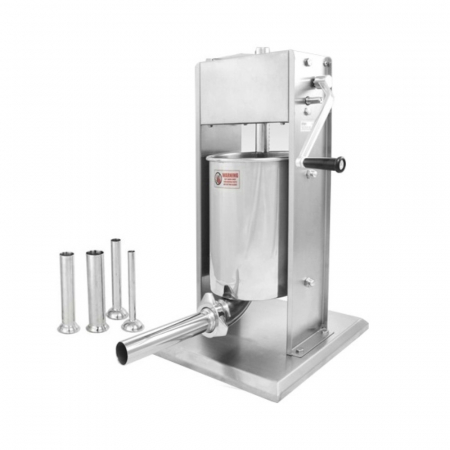 Masini de facut carnati - Masina umplut carnati inox 7 litri cu 5 palnii inox incluse BT07