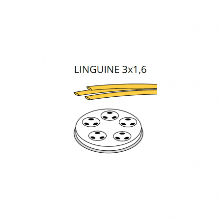 Accesorii - Matrita LINGUINE 3X1,6 pentru masina de paste model MPF1,5N, PF15E, ACTRMPF49