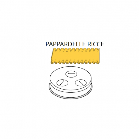 Accesorii - Matrita PAPPARDELLE RICCE pentru masina de paste model 8, ACTRMPF48